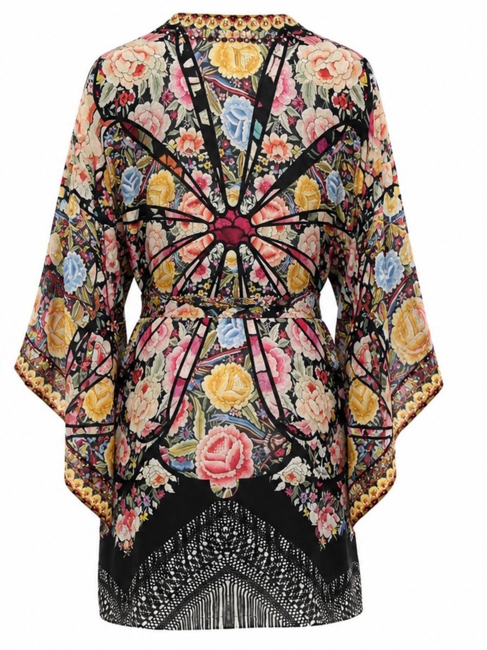 Camilla silk tie robe - Picture 3 of 14